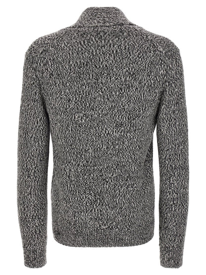 Bicolor Wool Cardigan