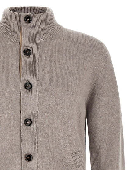Beige Cashmere Cardigan