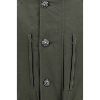 Bicolor Cotton Full-Length Jacket
