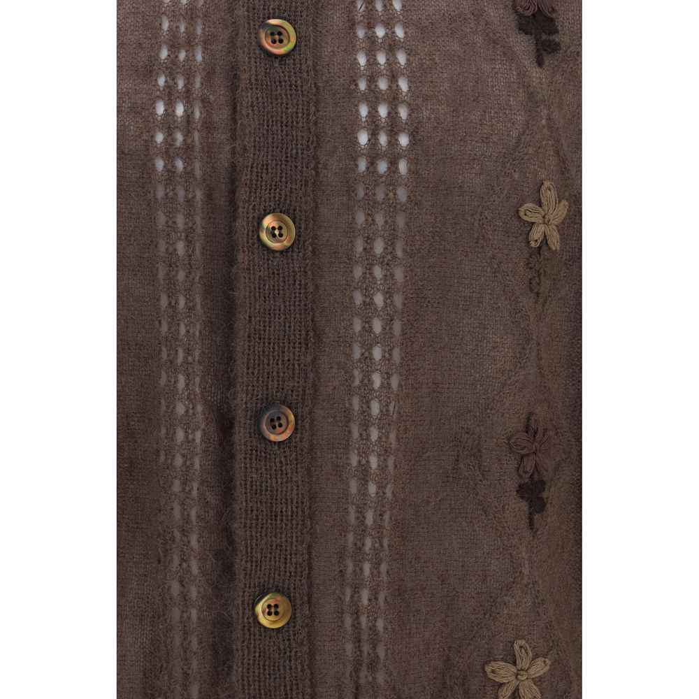 Brown Mohair Cardigan