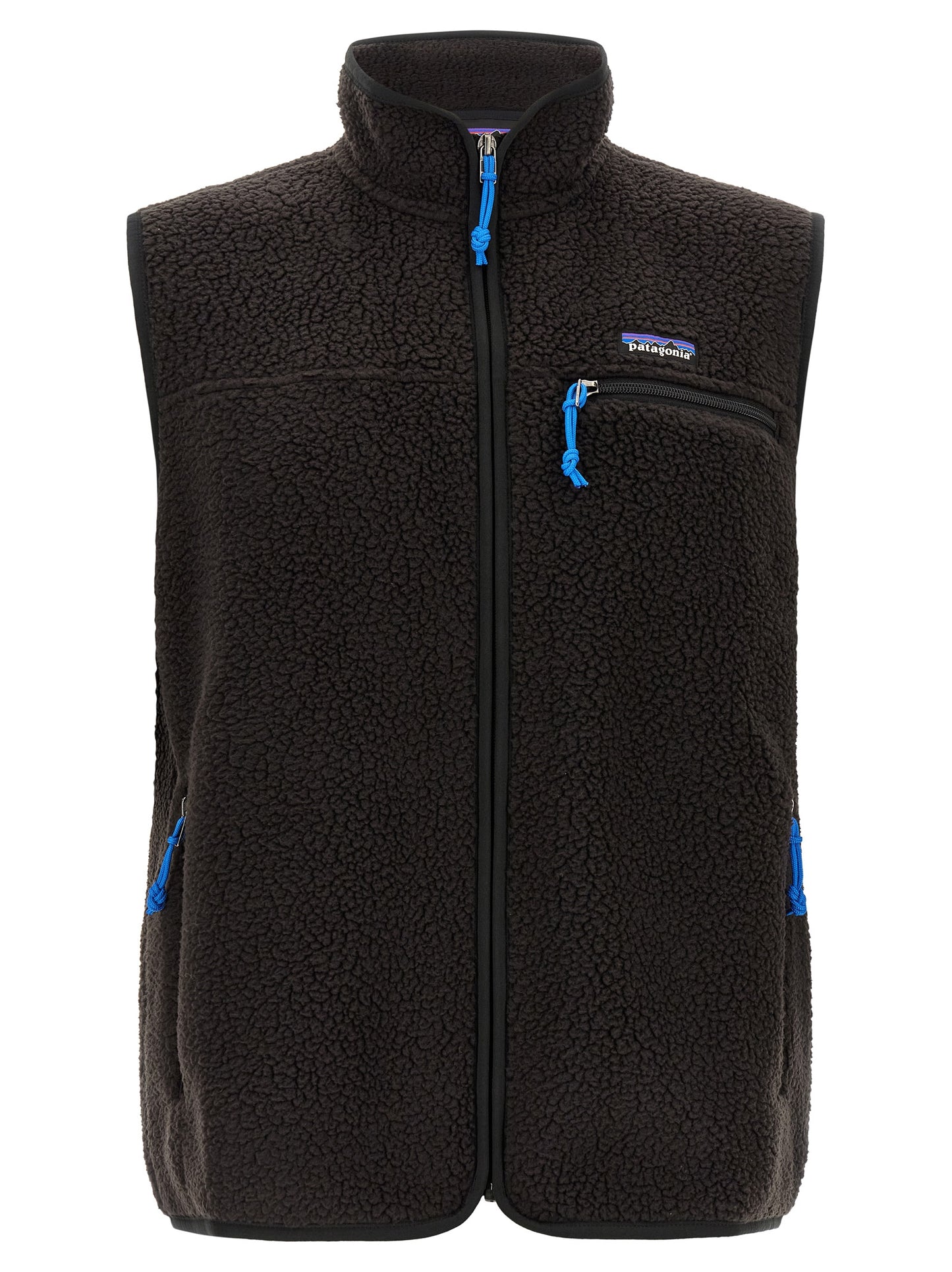Black Polyester Sleeveless Jacket