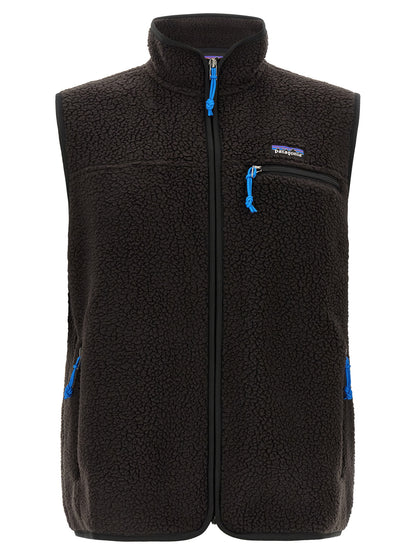 Black Polyester Sleeveless Jacket