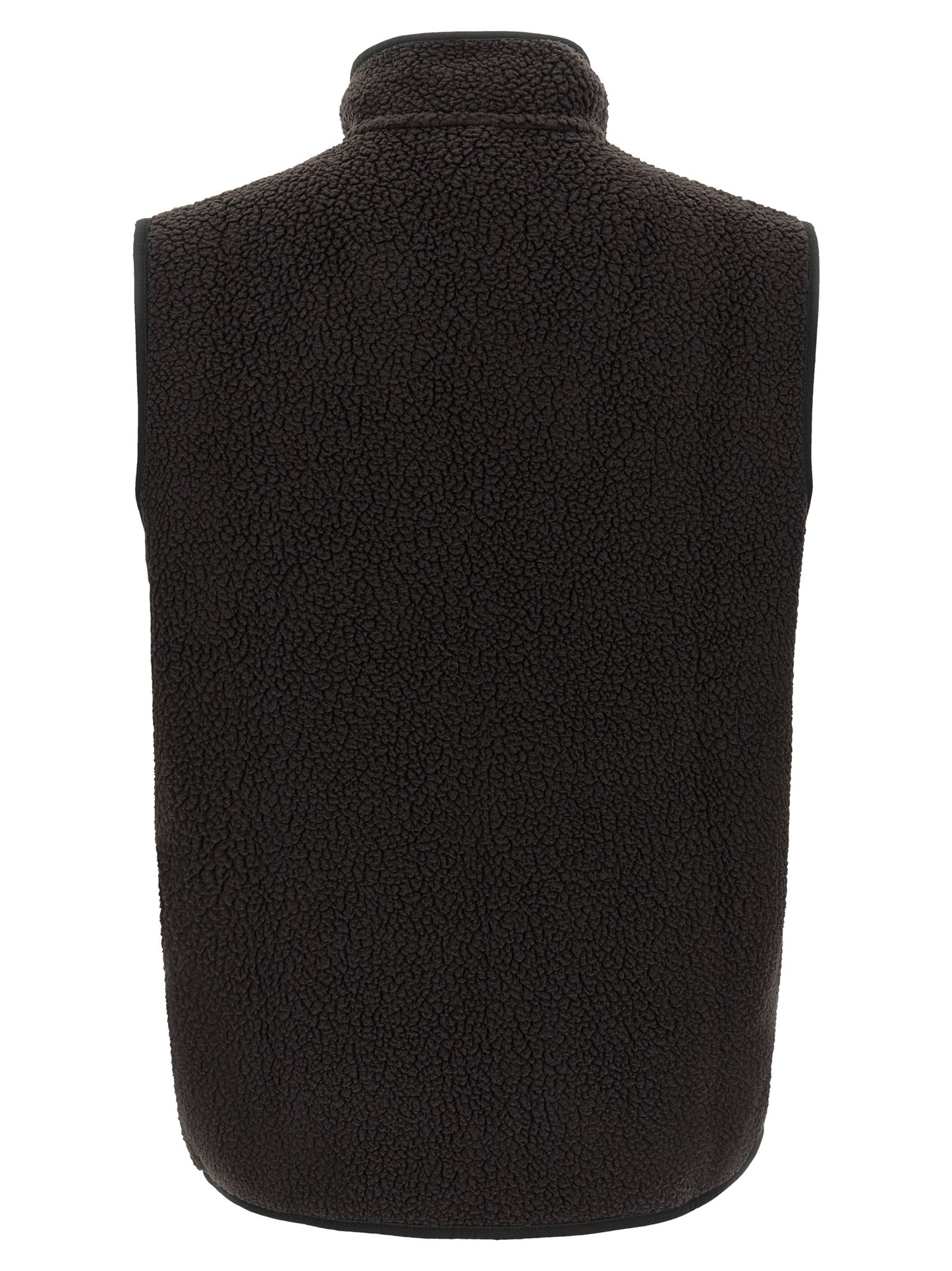 Black Polyester Sleeveless Jacket