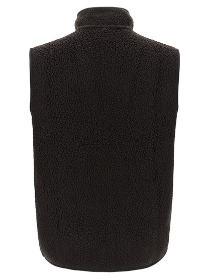 Black Polyester Sleeveless Jacket