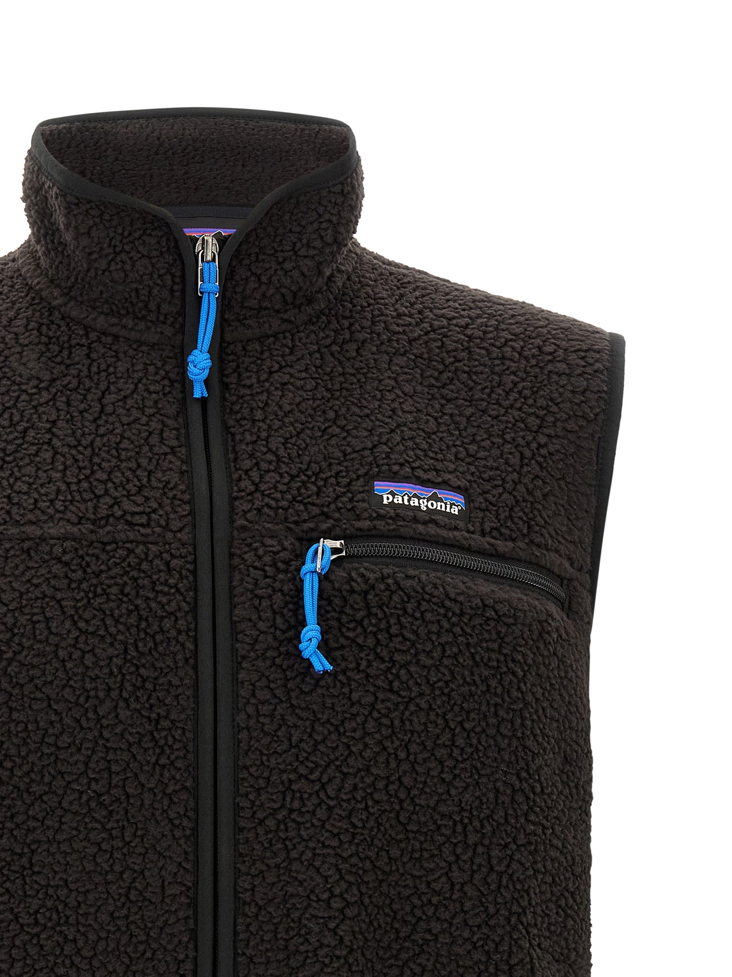 Black Polyester Sleeveless Jacket