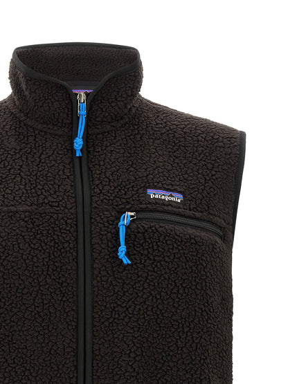 Black Polyester Sleeveless Jacket