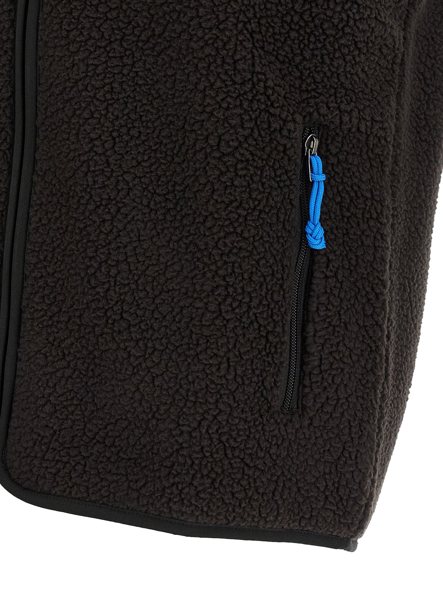 Black Polyester Sleeveless Jacket