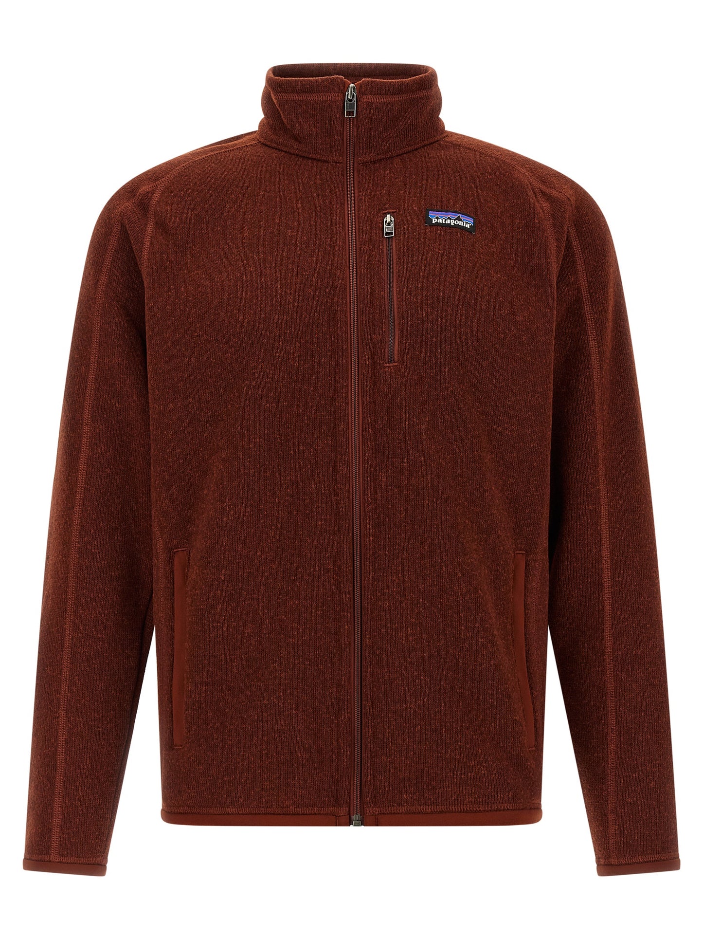 Red Polyester Full-Length Jacket
