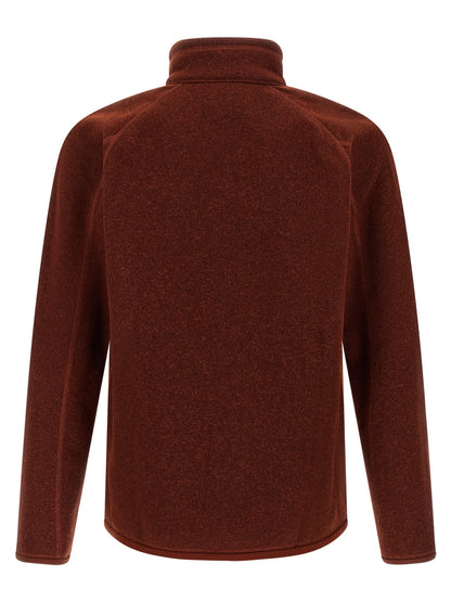 Red Polyester Full-Length Jacket