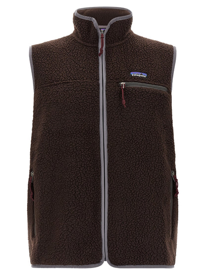 Brown Polyester Sleeveless Jacket