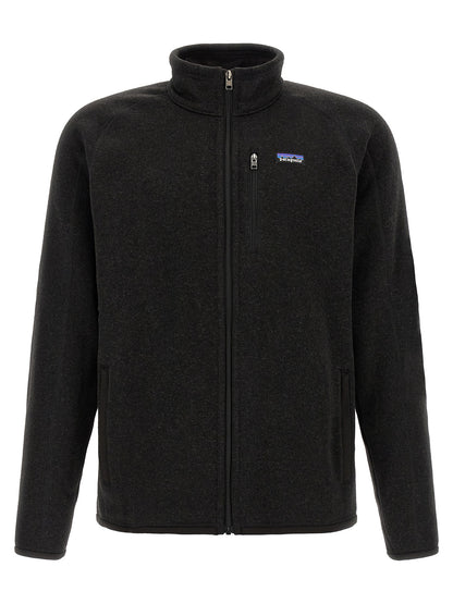 Black Polyester Full-Length Jacket