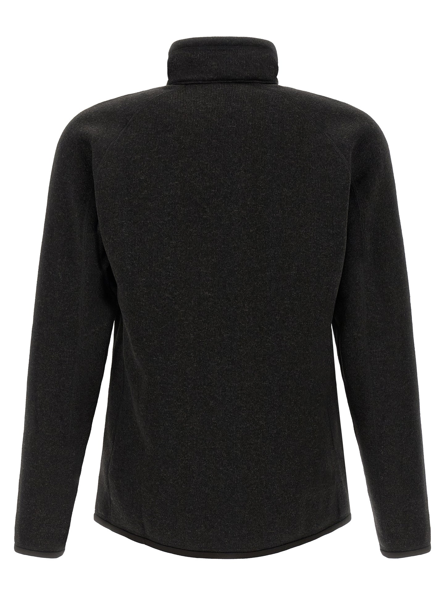 Black Polyester Full-Length Jacket