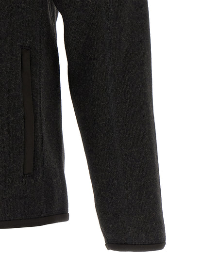 Black Polyester Full-Length Jacket