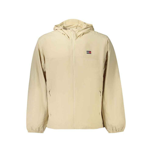 Beige Polyamide Men's Jacket