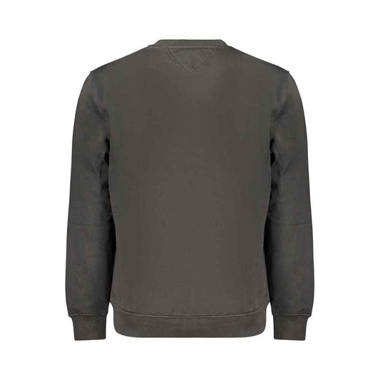 Black Cotton Men Sweatshirt