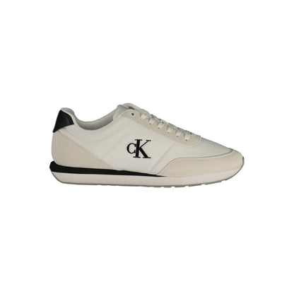 White Polyurethane Men's Sneaker