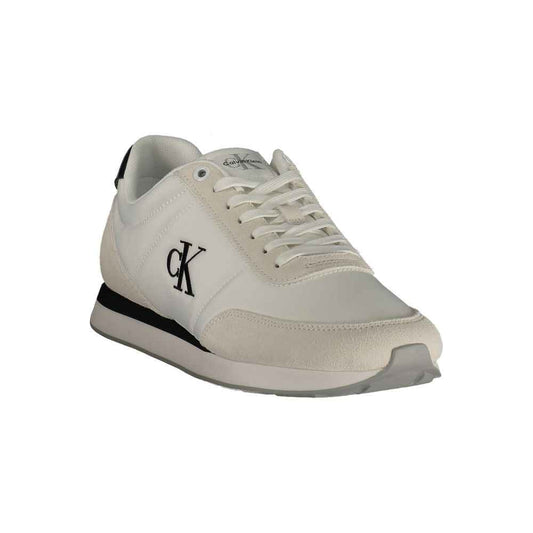White Polyurethane Men's Sneaker