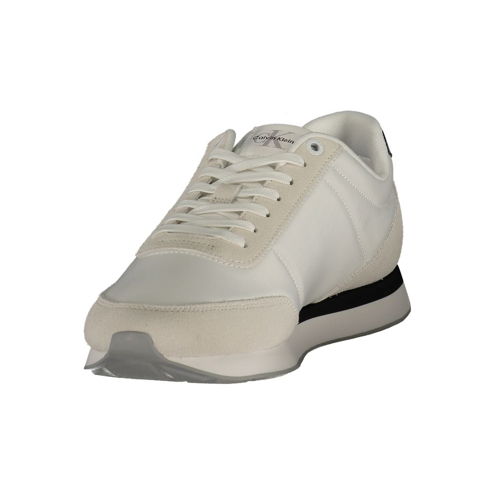 White Polyurethane Men's Sneaker