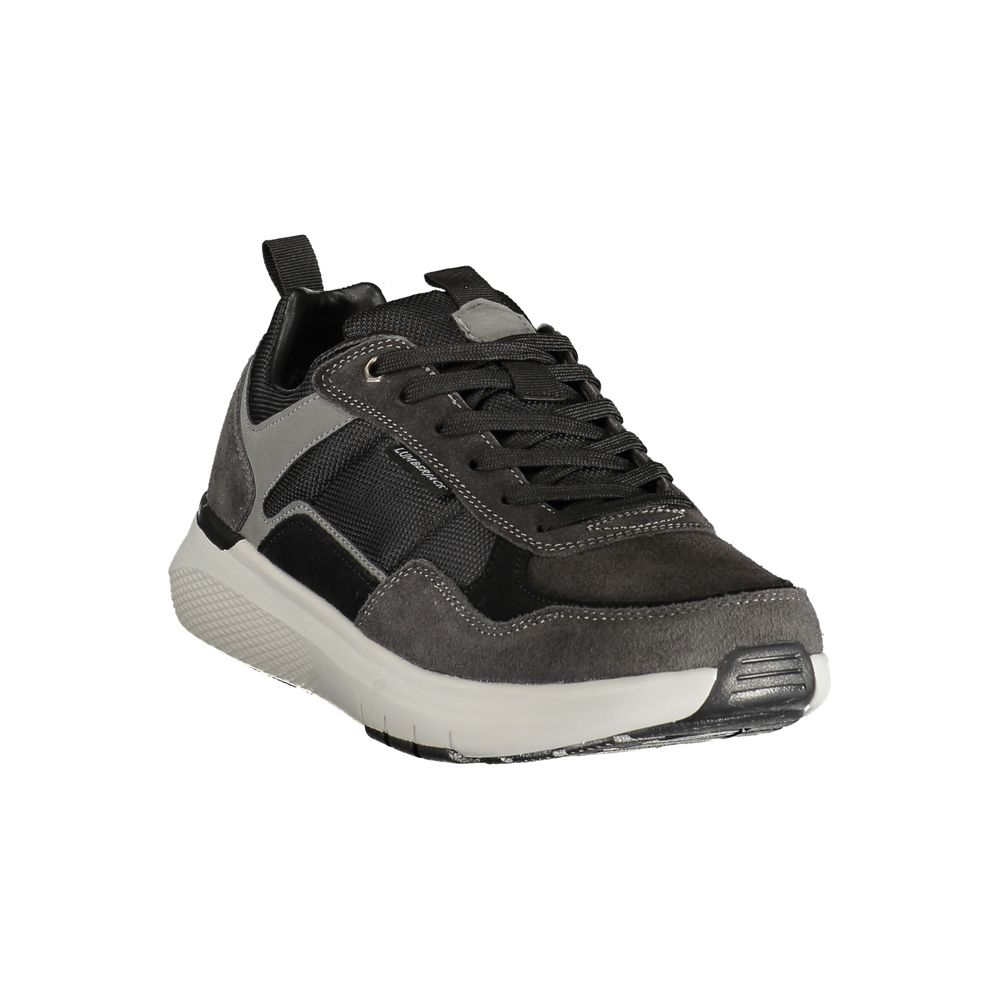 Gray Polyester Athletic Sneakers
