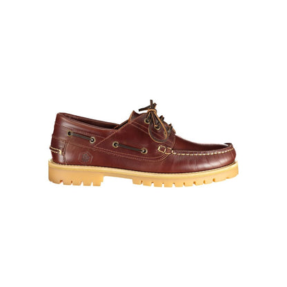 Brown Leather Slip-On Loafers