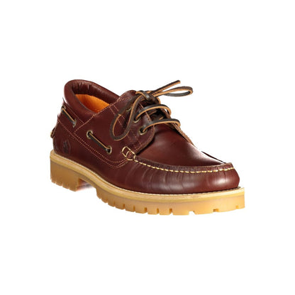 Brown Leather Slip-On Loafers