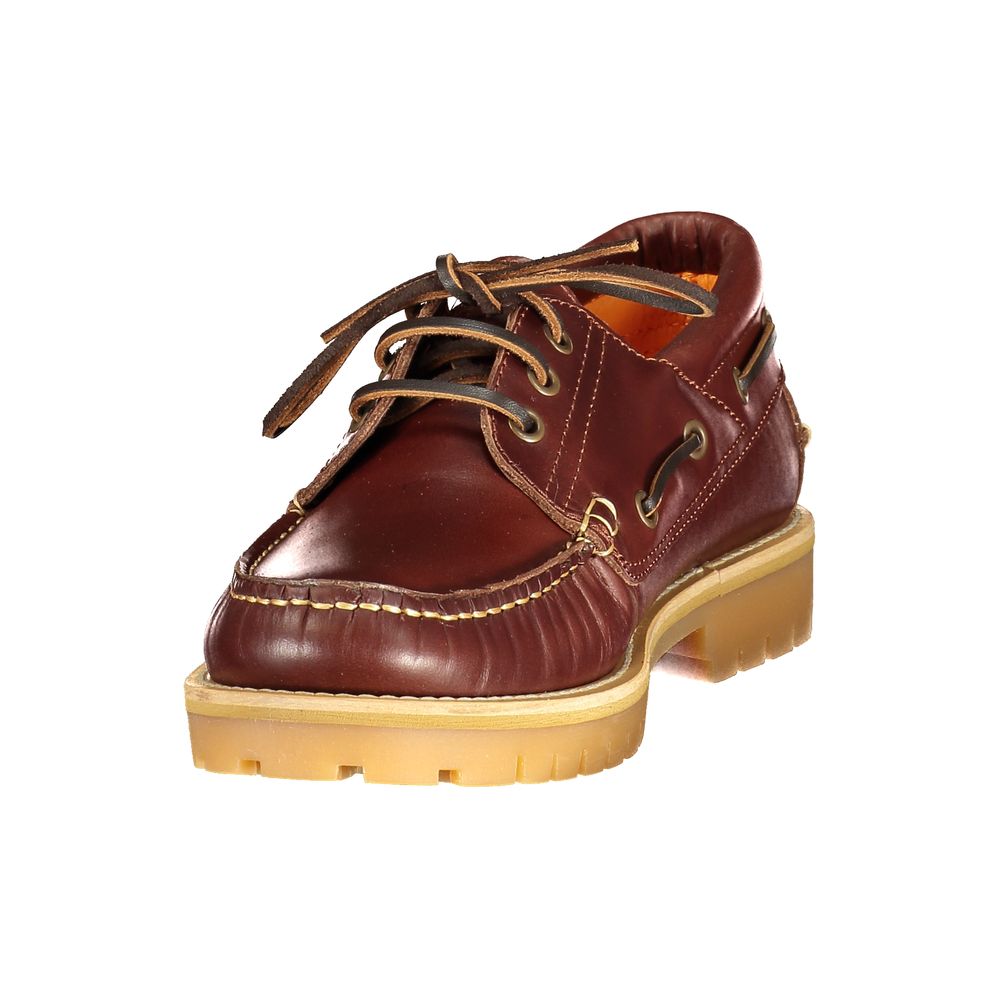 Brown Leather Slip-On Loafers