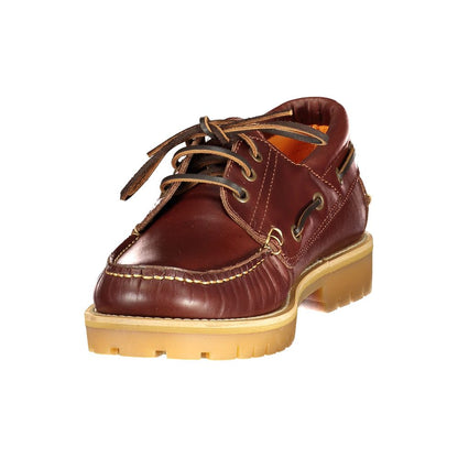 Brown Leather Slip-On Loafers