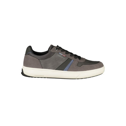 Gray Polyester Athletic Sneakers
