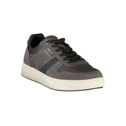 Gray Polyester Athletic Sneakers