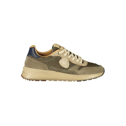 Green Polyurethane Men's Sneaker