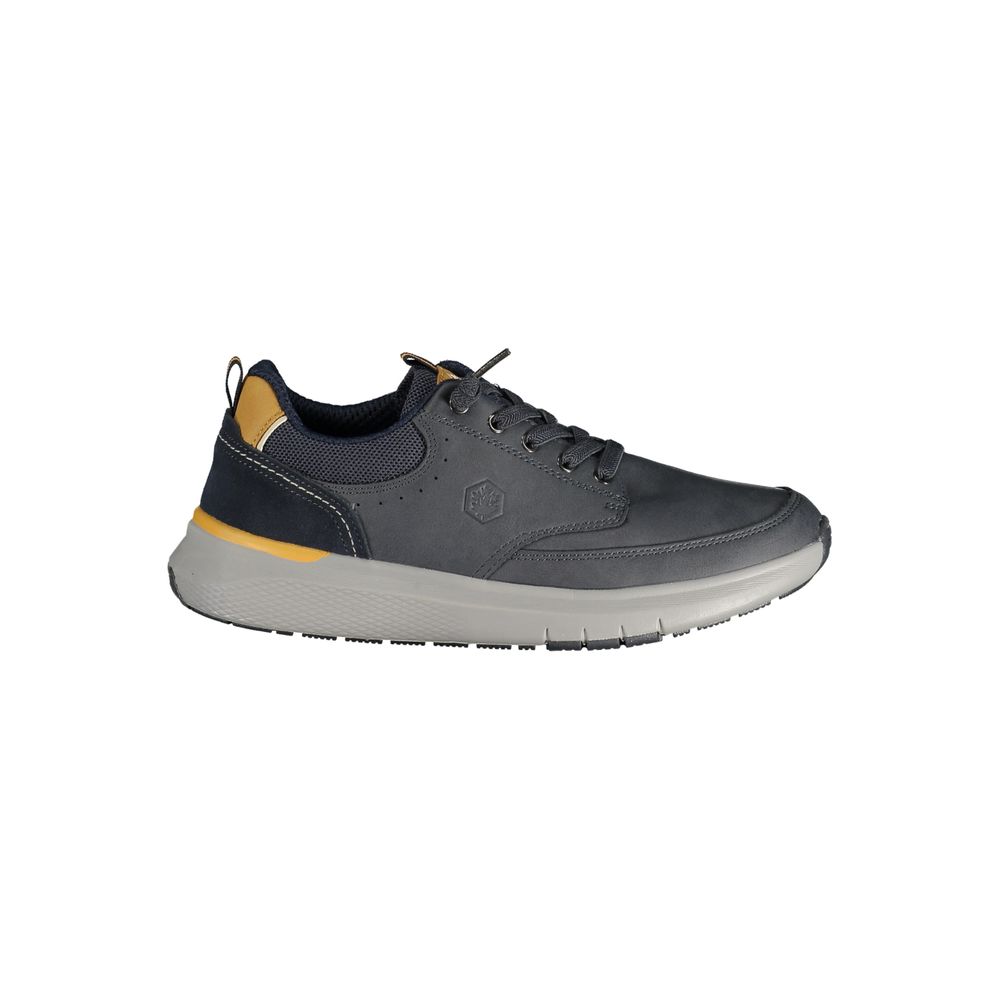 Blue Polyester Athletic Sneakers