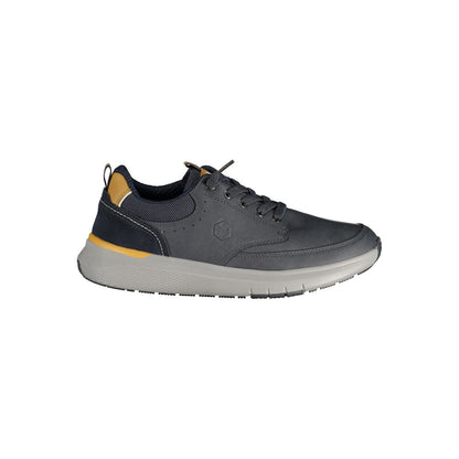 Blue Polyester Athletic Sneakers