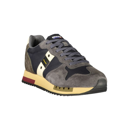 Blue Leather Men's Sneaker