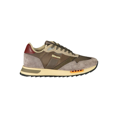 Green Polyurethane Men's Sneaker