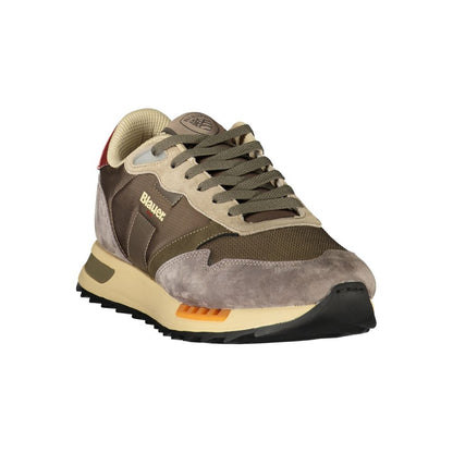 Green Polyurethane Men's Sneaker