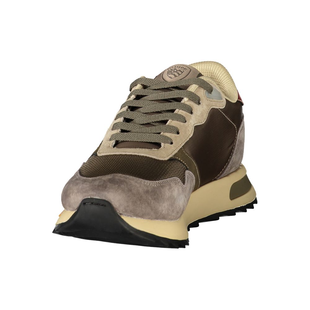 Green Polyurethane Men's Sneaker