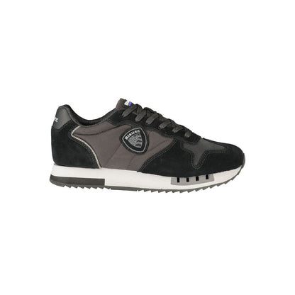 Black Polyurethane Men's Sneaker