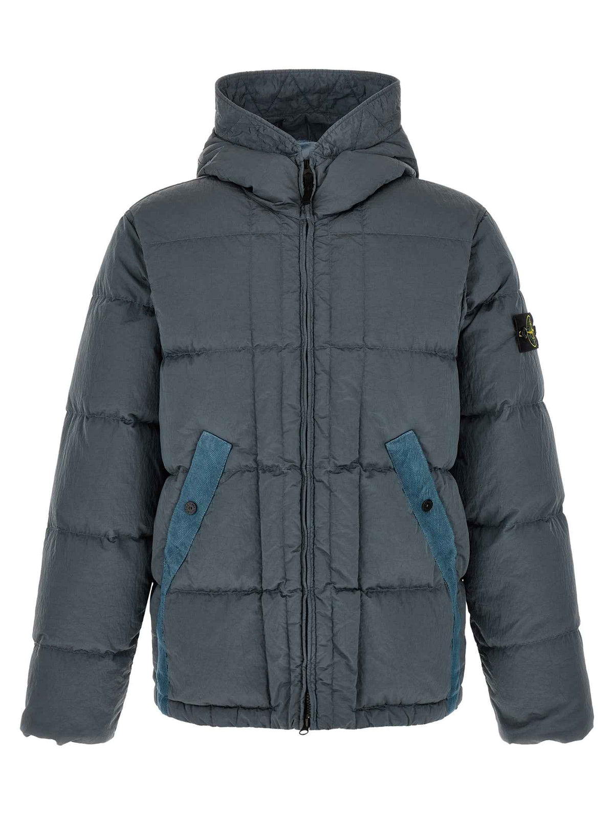 Gray Polyamide Full-Length Jacket