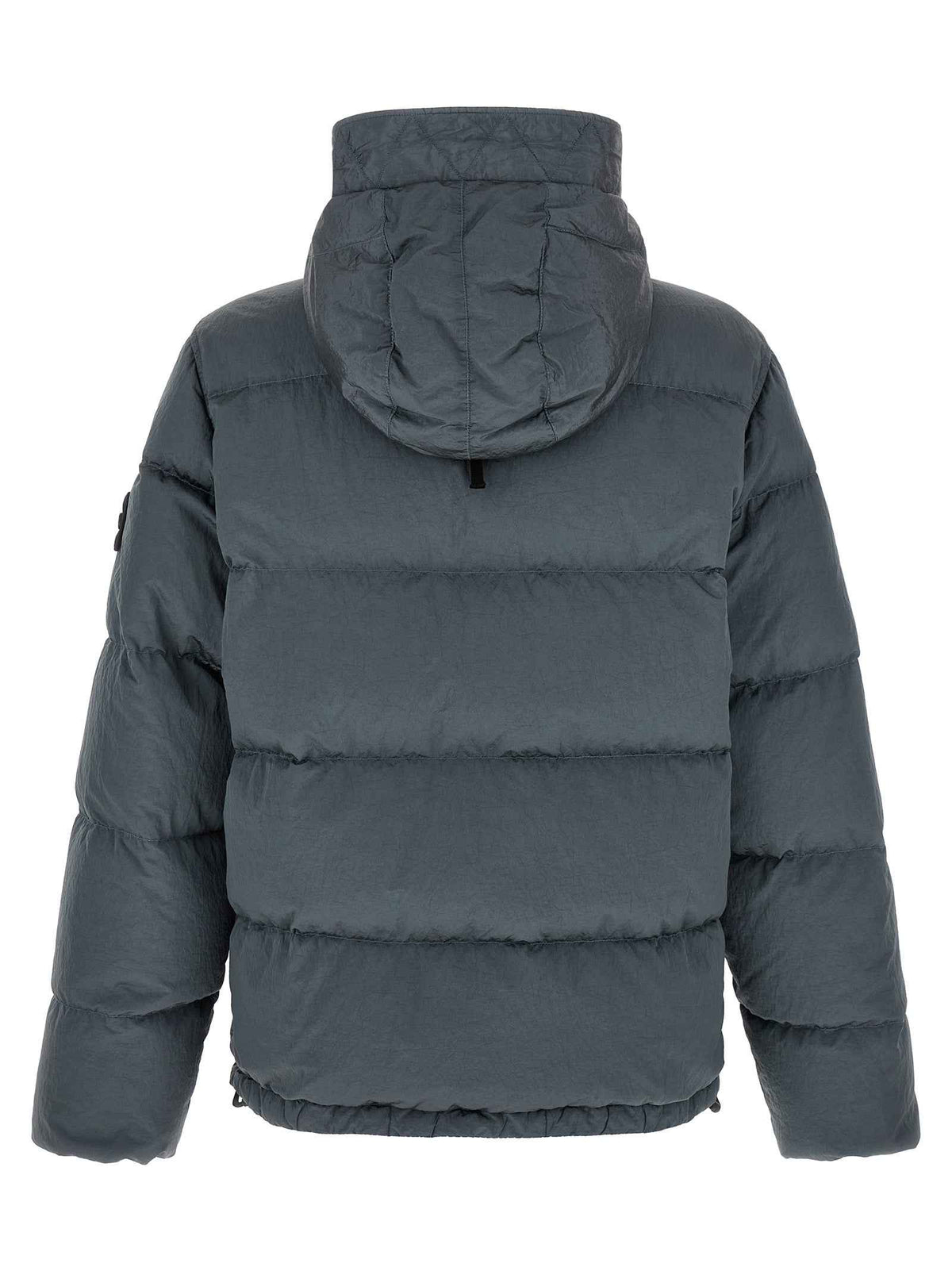 Gray Polyamide Full-Length Jacket