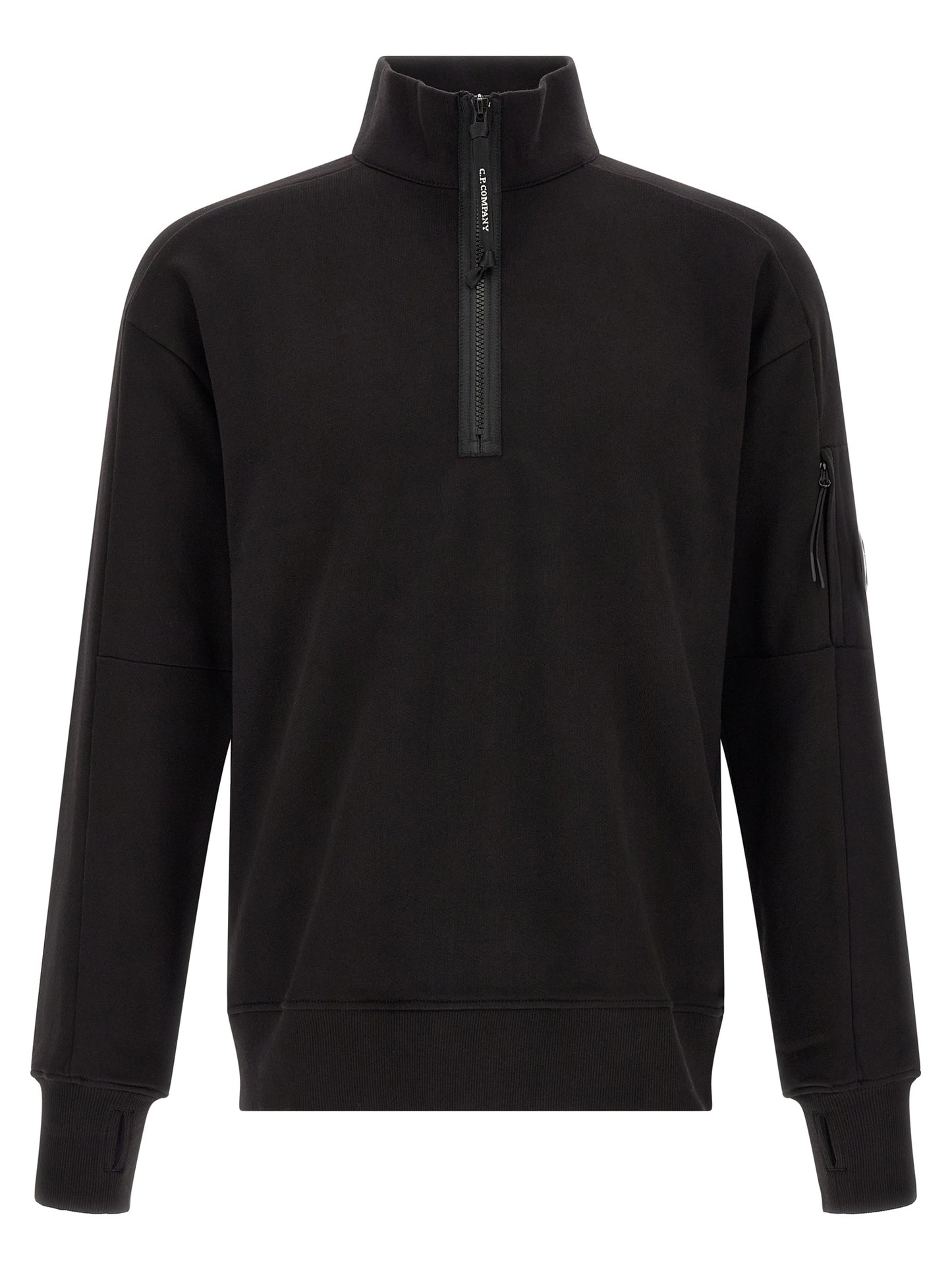 Black Cotton Sweatshirt