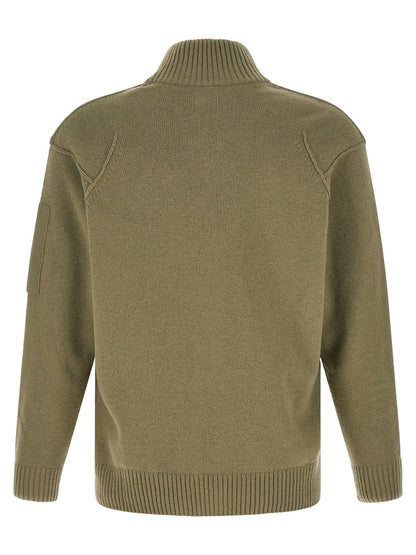 Bicolor Wool Cardigan