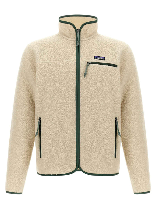 Beige Polyester Full-Length Jacket