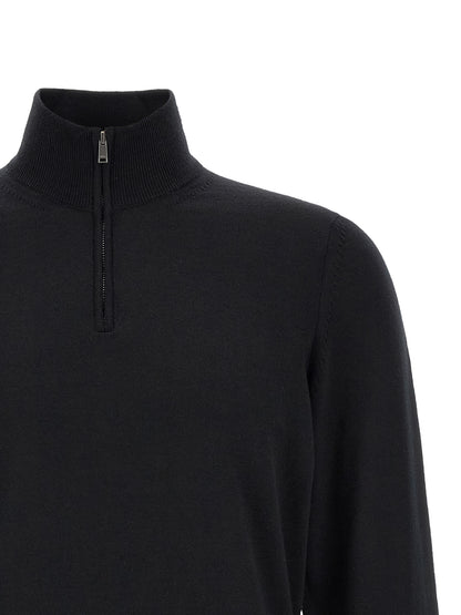 Black Virgin Wool Cardigan