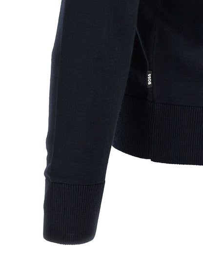 Blue Virgin Wool Cardigan