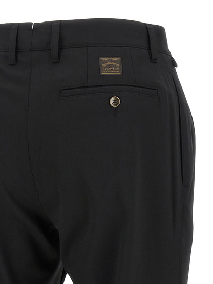 Black Polyester Dress Pants