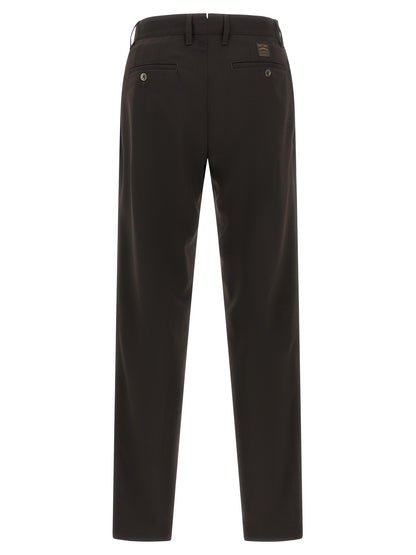 Brown Polyester Dress Pants