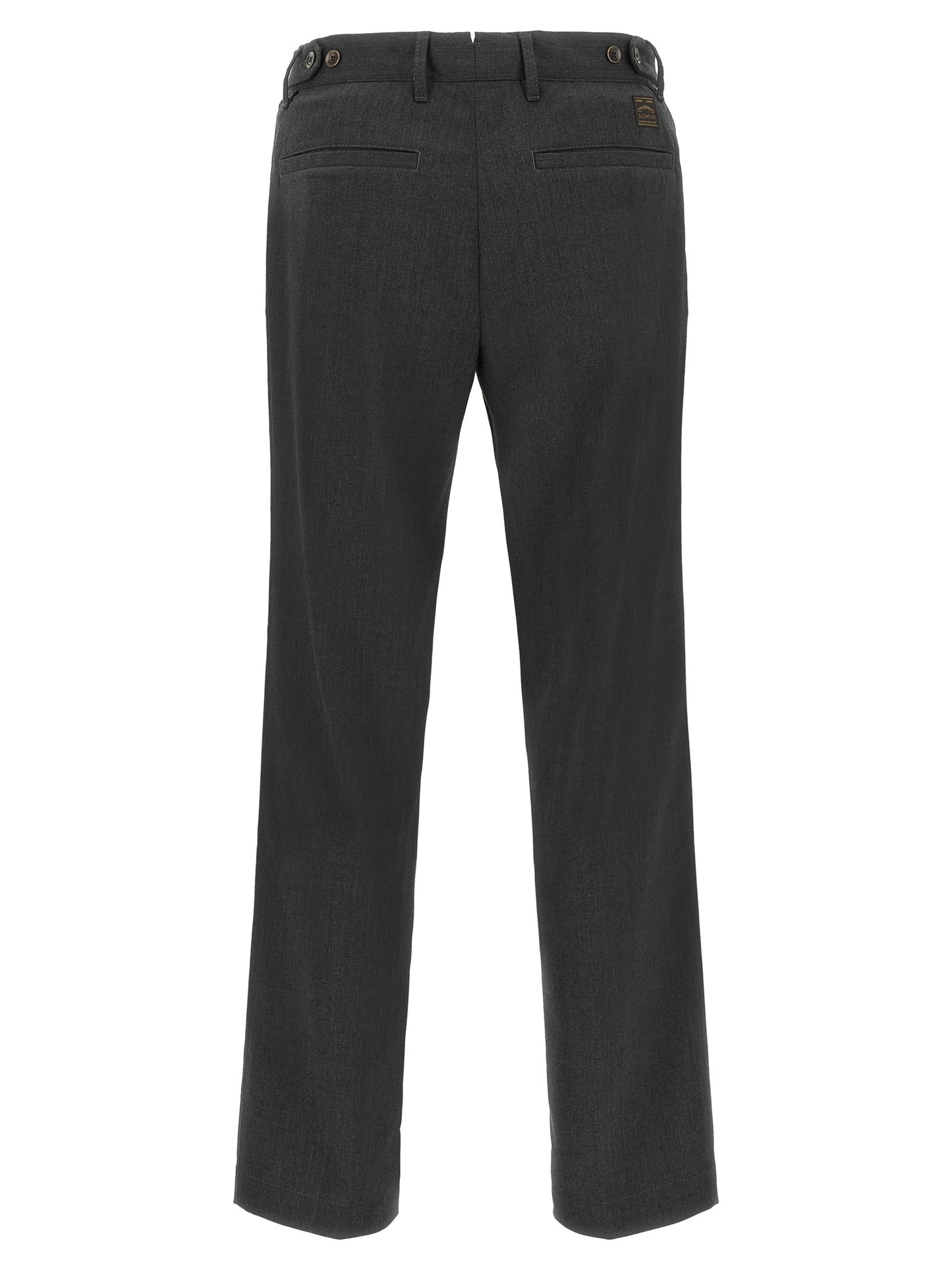 Gray Polyester Dress Pants