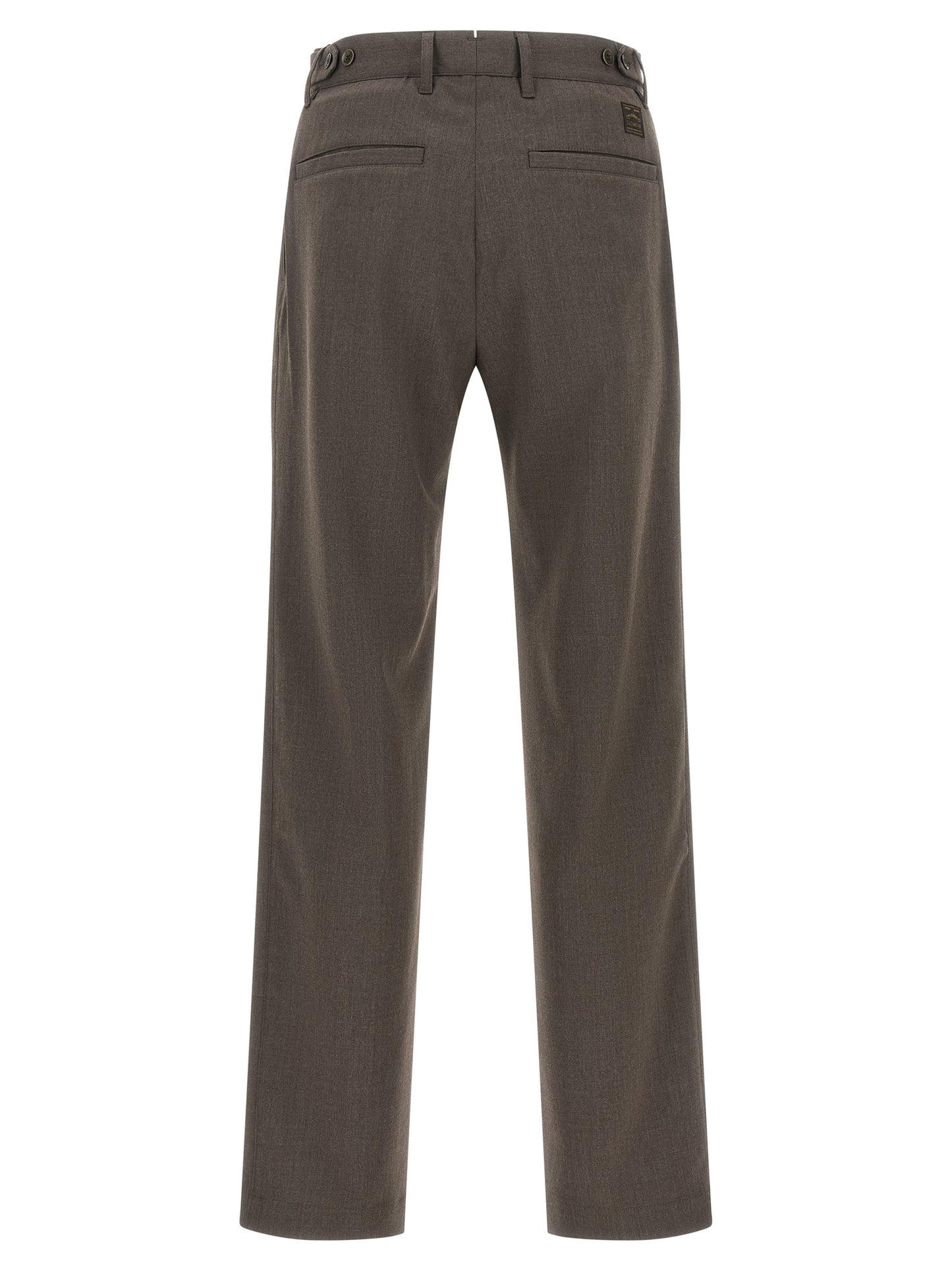 Brown Polyester Dress Pants