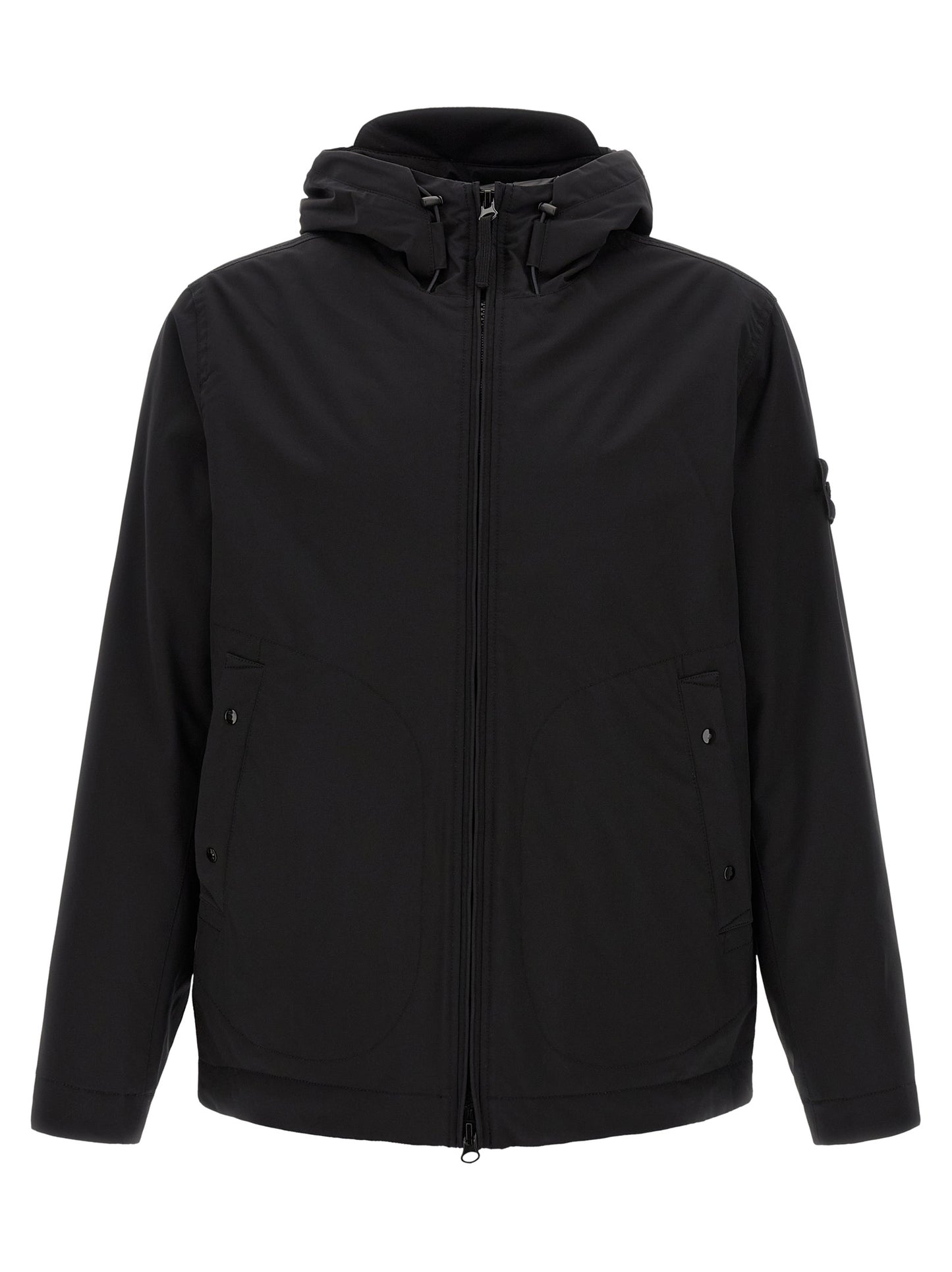 Black Polyester Shell Jacket