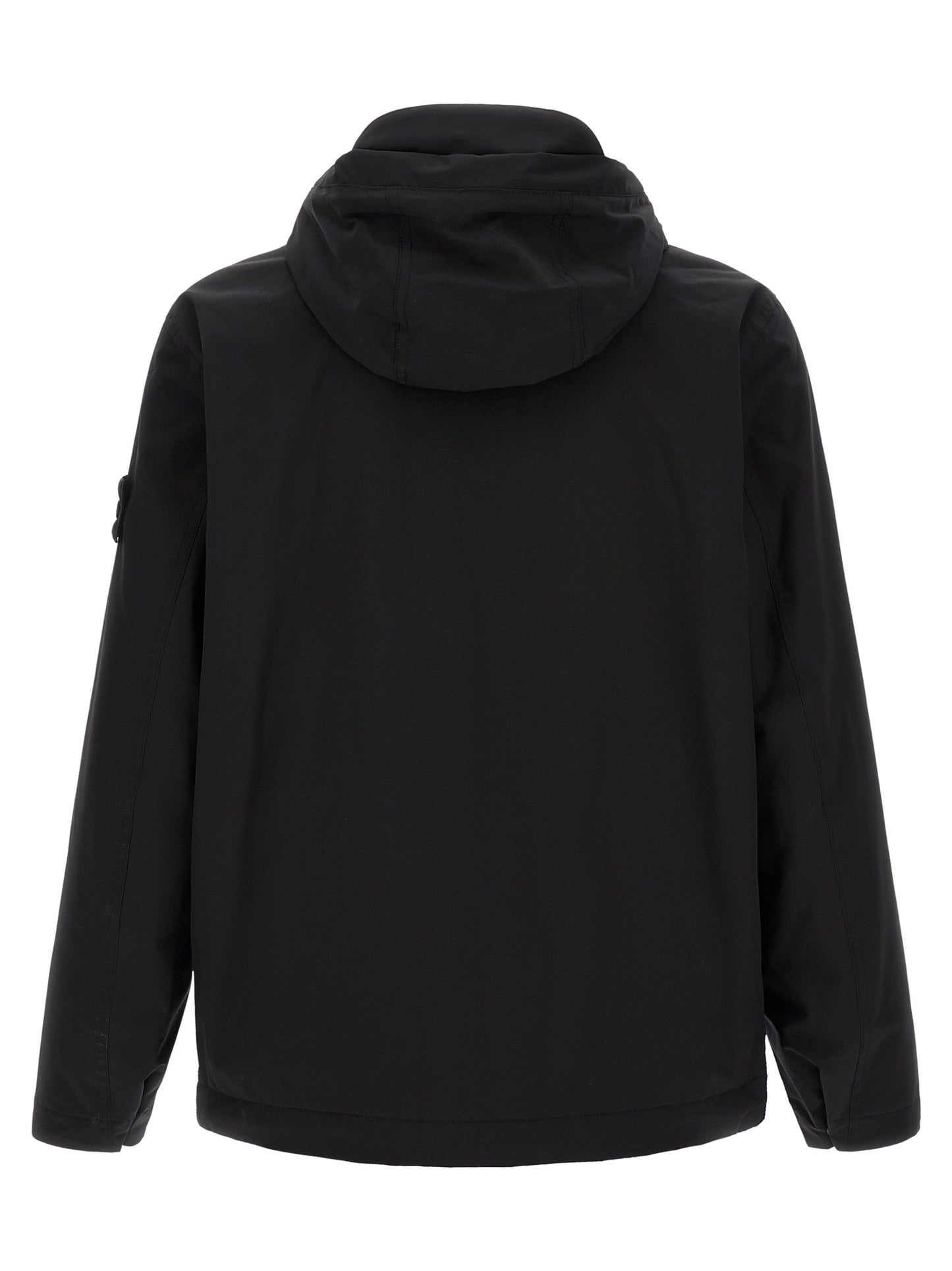 Black Polyester Shell Jacket